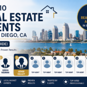 Map of San Diego County neighborhoods covered by top real estate agents