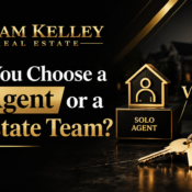 Home buyer comparing a solo real estate agent and a real estate team during a consultation in San Diego